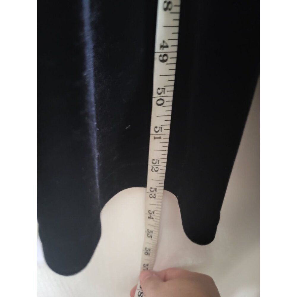 Vintage High Neck Women's Black Velvet Maxi Dress Witchy Goth y2k No Size - Picture 7 of 8